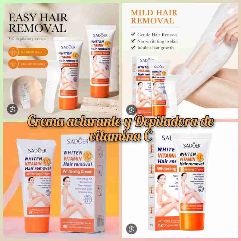 Crema Depiladora y Aclatante de Vitamina C